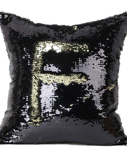 Luxurious Two-Tone Sequin Throw Pillow Cover for Chic Interior Styling