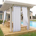 Double Sheer Outdoor Oasis Curtains - Elegant Patio & Garden Decor for Privacy and Sun Protection
