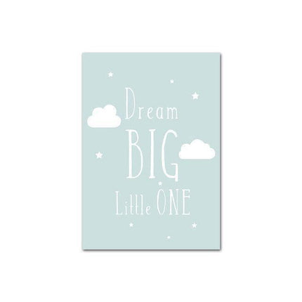 Inspire Dreams Canvas Art - Motivational Nordic Nursery Wall Decor