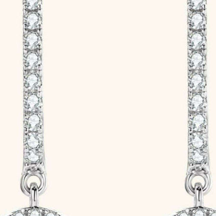 Radiant Moissanite Teardrop Earrings - Sterling Silver Sophistication