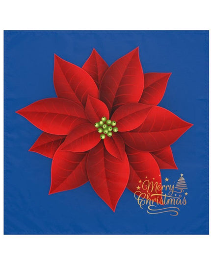 Charming Holiday Table Napkin Set - Festive Blue and Red Collection (Set of 4)