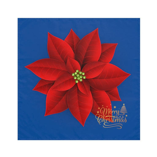 19"x19" Christmas Winter Holiday Blue and Red Napkin, Set of 4 - Très Elite