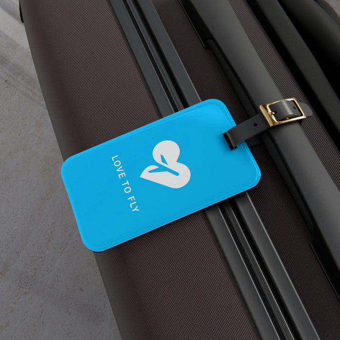 Peekaboo Acrylic Luggage Tag Set with Customizable Leather Strap