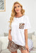 Leopard Print Drop Shoulder T-Shirt and Shorts Lounge Wear Set