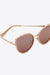 Metallic Full Rim Wayfare Sunglasses with UV400 Protection - Stylish Metal Frame Eyewear for Optimal Eye Safety
