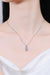 Elegant Triple Moissanite Pendant Necklace with 1.8 Carat Gemstones