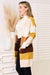 Colorful Oversized Cardigan with Vibrant Color-Block Design