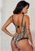 Leopard Lace Trim Backless Bodysuit