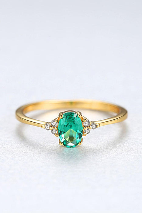 Zircon Sparkle: Gold-Plated Sterling Silver Ring - Elegant Statement Piece
- Sophisticated Zircon Accent Ring: Exquisite 925 Sterling Silver Jewelry