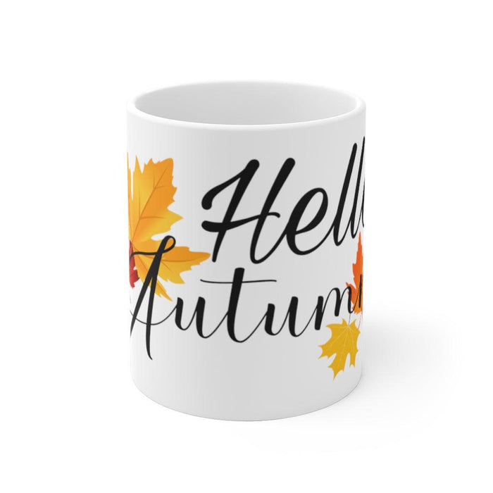 Autumn White Ceramic Coffee and Tea Mug with Unique Sublimated Design