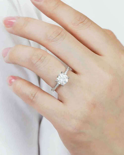 Exquisite 1.5 Carat Lab-Grown Diamond Sterling Silver Ring: Timeless Elegance and Authenticity
