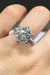 Dazzling Geometry: 5 Carat Moissanite Sterling Silver Ring with Zircon Accents
