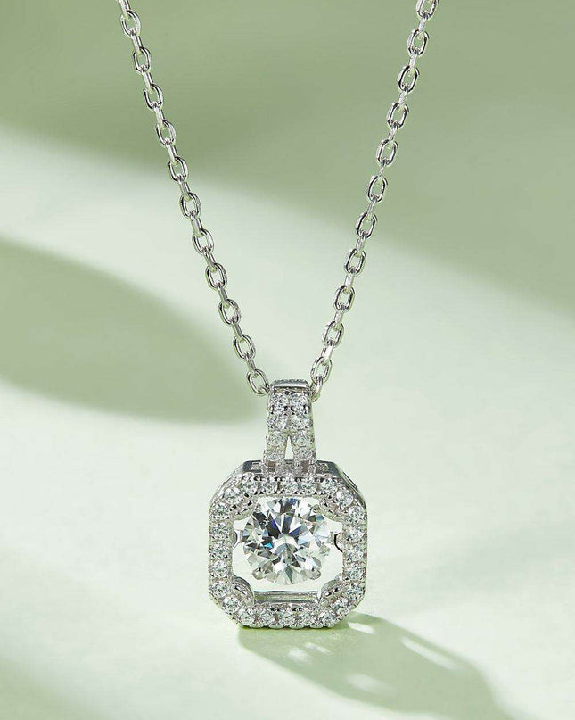Radiant Moissanite-Accented Lab Grown Diamond Necklace