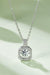Lab Grown Diamond Sterling Silver Necklace with Moissanite Accents