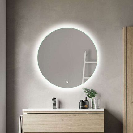 Sleek Beveled Frameless LED Mirror for Illuminated Bathroom Elegance