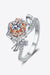 Enchanting Rose Bloom 925 Sterling Silver Ring with Lab-Diamond & Zircon - Floral Elegance