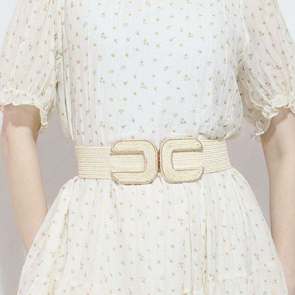 Chic Braided Waist Belt with Textured Design