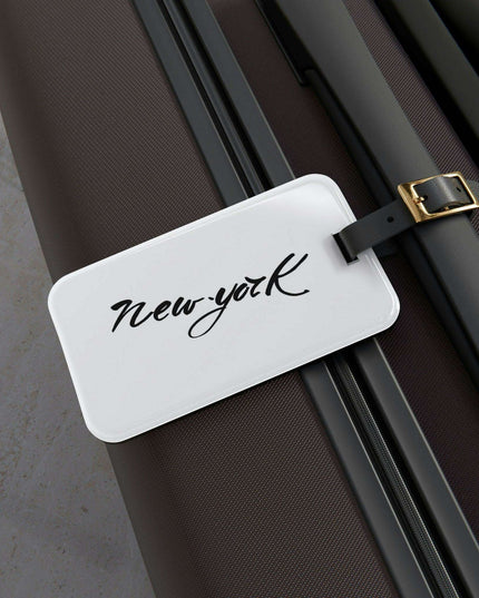 Personalized Premium Acrylic Luggage Tags with Adjustable Leather Strap