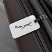 Elite Maison Lightweight Acrylic Luggage Tag Set with Customizable Leather Strap