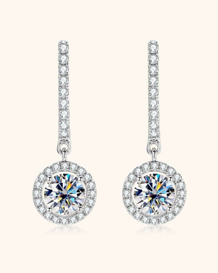 Radiant Moissanite Teardrop Earrings - Sterling Silver Sophistication