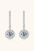 Luxurious Moissanite and Zircon Sterling Silver Droplet Earrings - Exquisite Lab-Diamond Brilliance