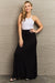 Chic Black Flare Maxi Skirt with Drawstring | Timeless Elegance & Comfort