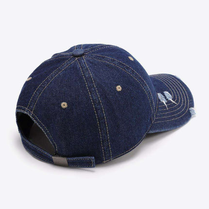 Vintage-Inspired Distressed Cotton Cap with Customizable Fit for Effortless Style