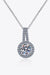 Radiant Moissanite Round Pendant Necklace in Sterling Silver - Elegant Statement Piece