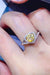 Adored 1 Carat Moissanite Heart Sterling Silver Ring with Zircon Accents