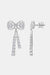 Sophisticated 1.12 Carat Lab-Grown Diamond Bow Earrings with Sterling Silver and Platinum or 18K Gold Finishes