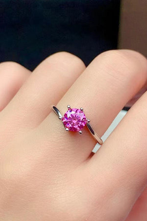 Can't Stop Your Shine 1 Carat Moissanite Ring-Trendsi-Pink-5-Très Elite