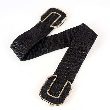 Chic Braided Waist Belt with Textured Design
