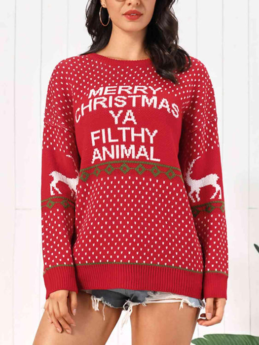 Festive Holiday Spirit Knit Sweater