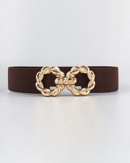 Elegant Elastic Belt with Zinc Alloy Buckle: Fashionable Accessory