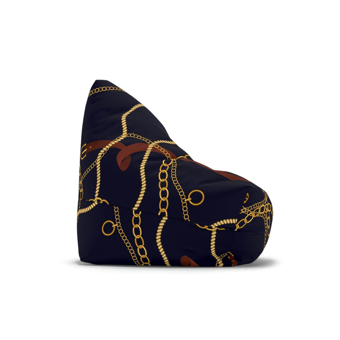 Elegant Golden Chain Bean Bag Chair Cover - Premium Edition