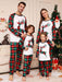 Holiday Reindeer Print Top with Matching Plaid Pants Set