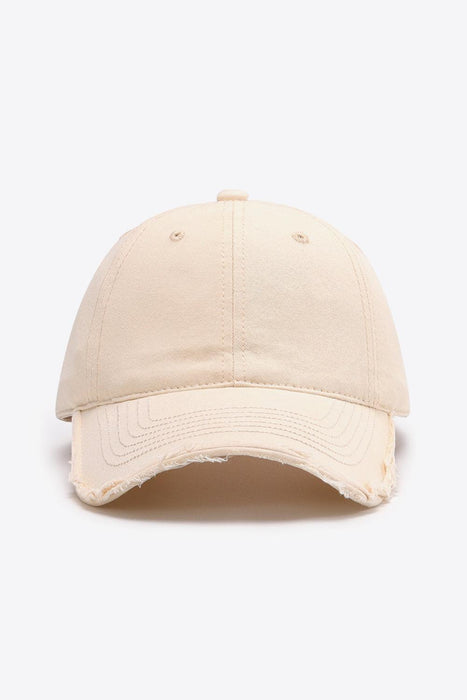 Adjustable Distressed Cotton Baseball Hat