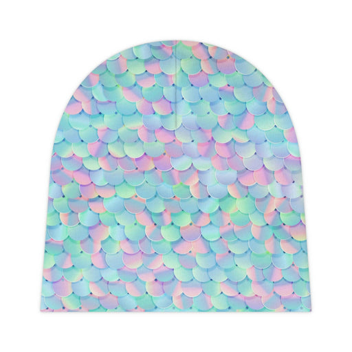 Enchanting Infant Beanie adorned with Magical Mermaid Scales