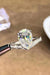 Exquisite Sterling Silver Teardrop Ring with 1 Carat Lab-Diamond and Zircon Accents