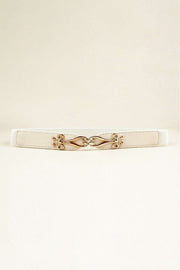Elegant Versatile Elastic Belt with Stylish Alloy Buckle for Fashion-Forward Looks
