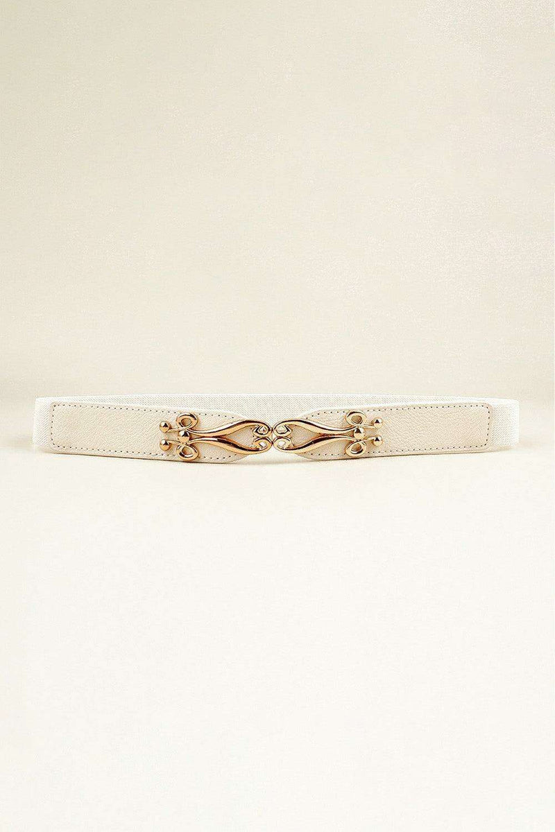 Elegant Versatile Elastic Belt with Stylish Alloy Buckle for Fashion-Forward Looks