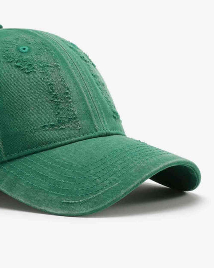 Trendy Distressed Cotton Adjustable Baseball Cap for Urban Style