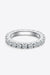 Sparkling Moissanite Eternity Band in Platinum-Coated Sterling Silver