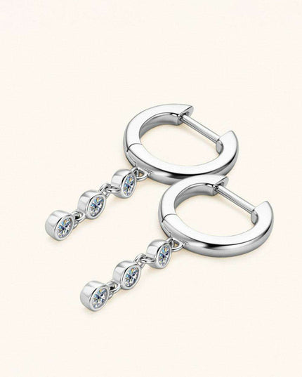 Brilliant Moissanite Sterling Silver Stud Earrings with Luxurious Gift Presentation