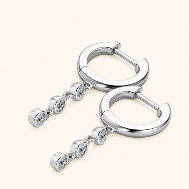 Brilliant Moissanite Sterling Silver Stud Earrings with Luxurious Gift Presentation