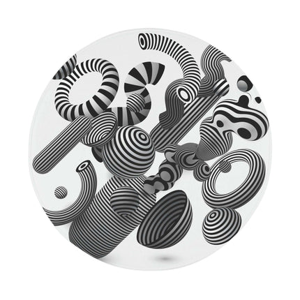 Personalized Optical Illusion Round Bath Mat - Enhance Your Bathroom Style