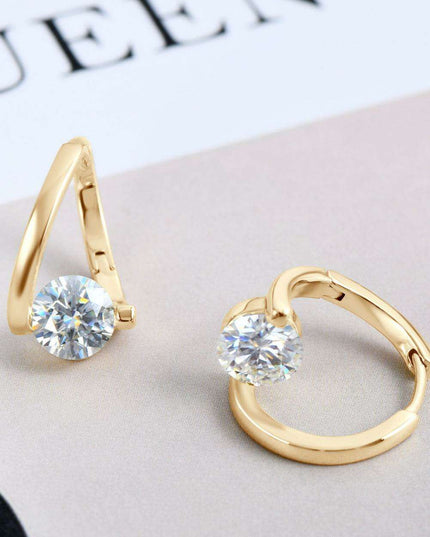 Timeless Allure: Exquisite 2 Carat Lab-Diamond Sterling Silver Earrings with Authenticity Certification