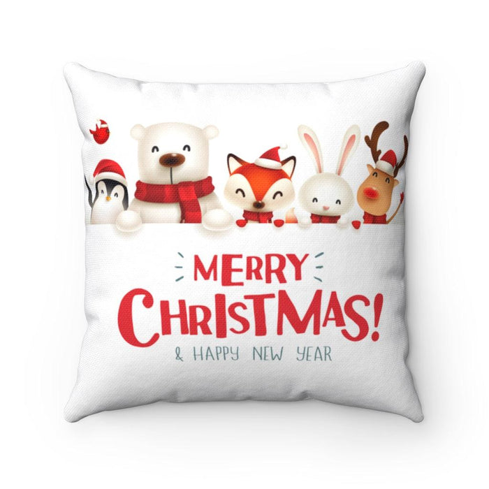 Festive Reversible Decorative Pillowcase with Dual Prints - Ideal for Seasonal Decor