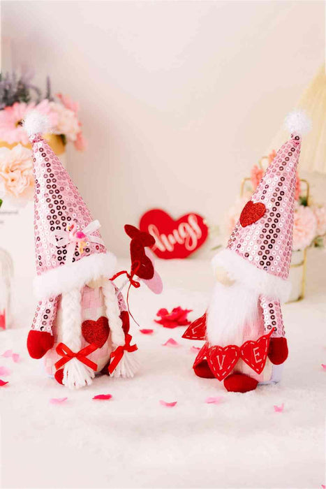 Whimsical Sequined Heart Gnome for Mother's Day Festivities