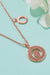 Rose Gold-Plated Sterling Silver Necklace with Lab-Created Diamond Centerpiece - Elegant Moissanite Statement Piece